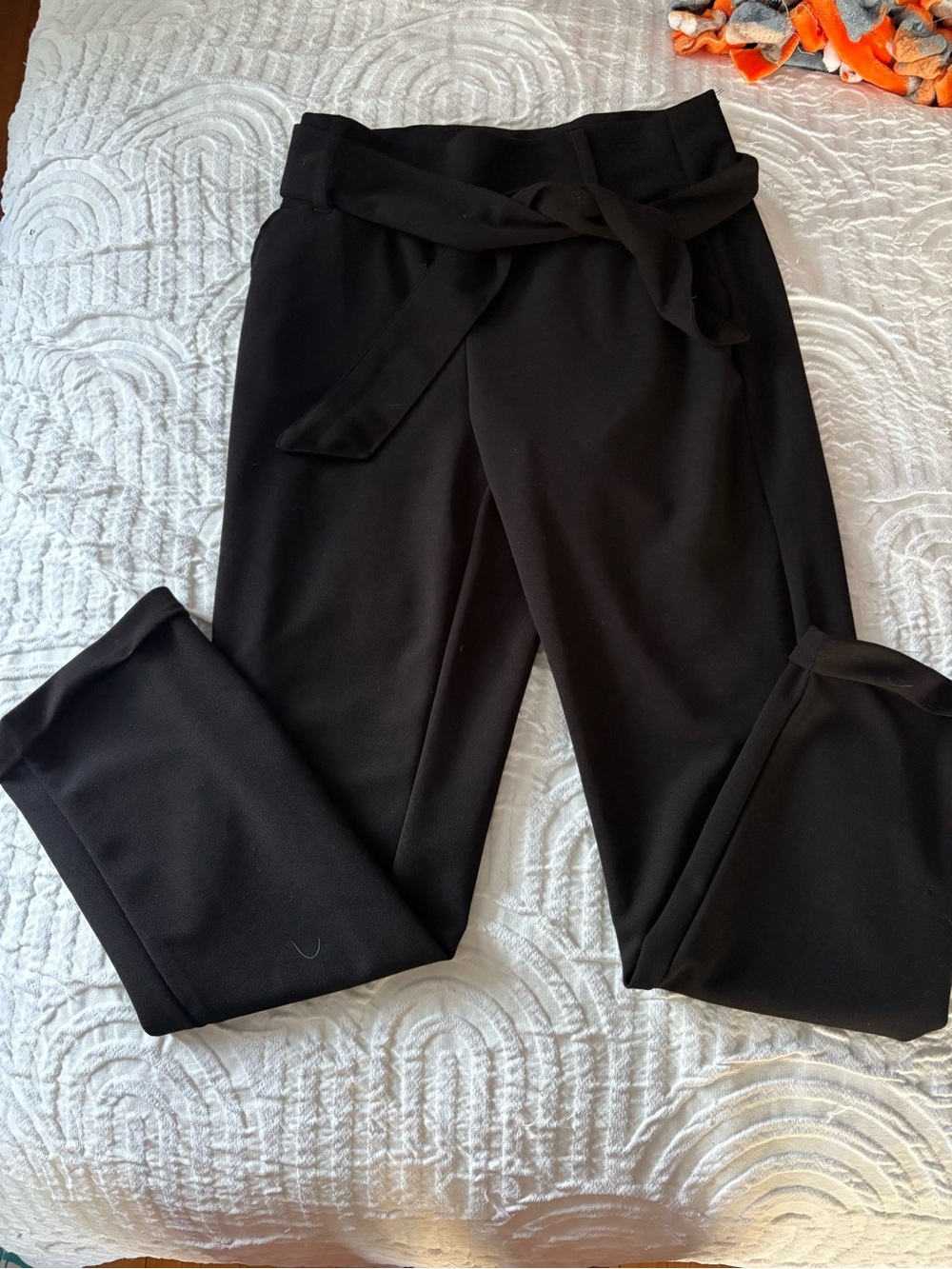 Rewash Black Tie-Waist Trousers
